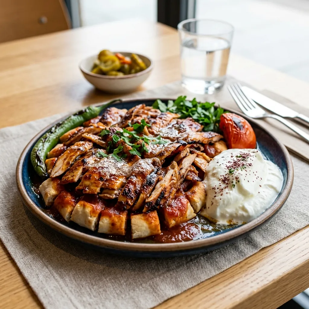 Göcek tavuk İskender porsiyon
